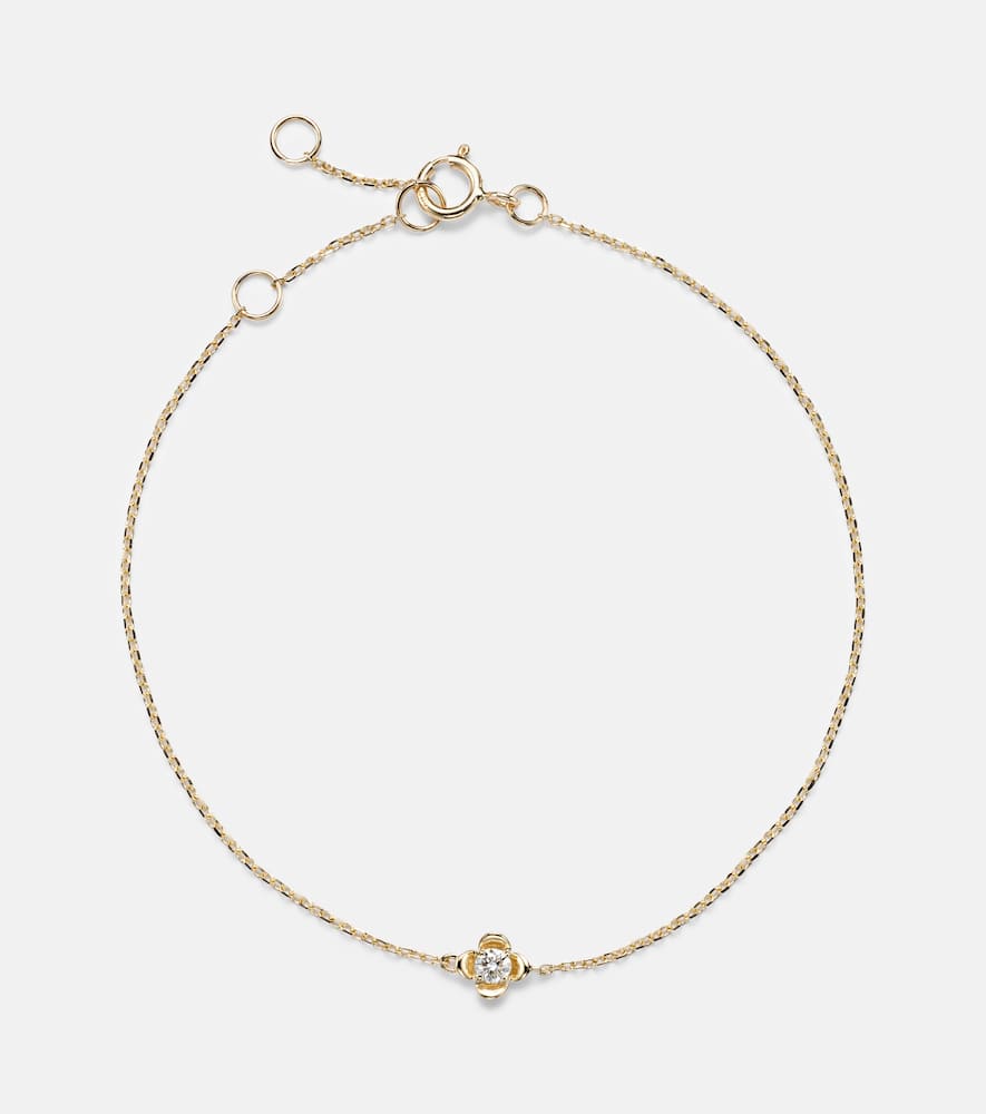 Bracciale Clover in oro 14kt con diamanti