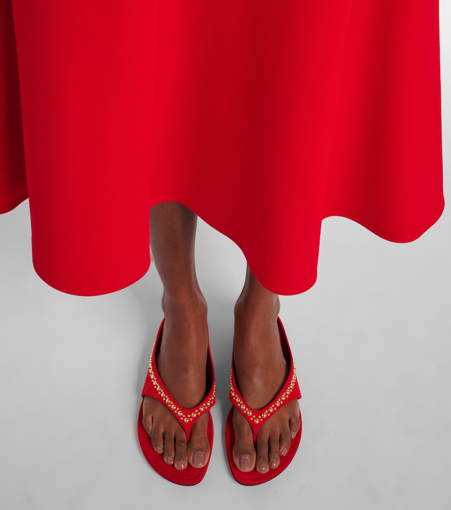 Herbert Levine Sunkissed studded suede thong sandals