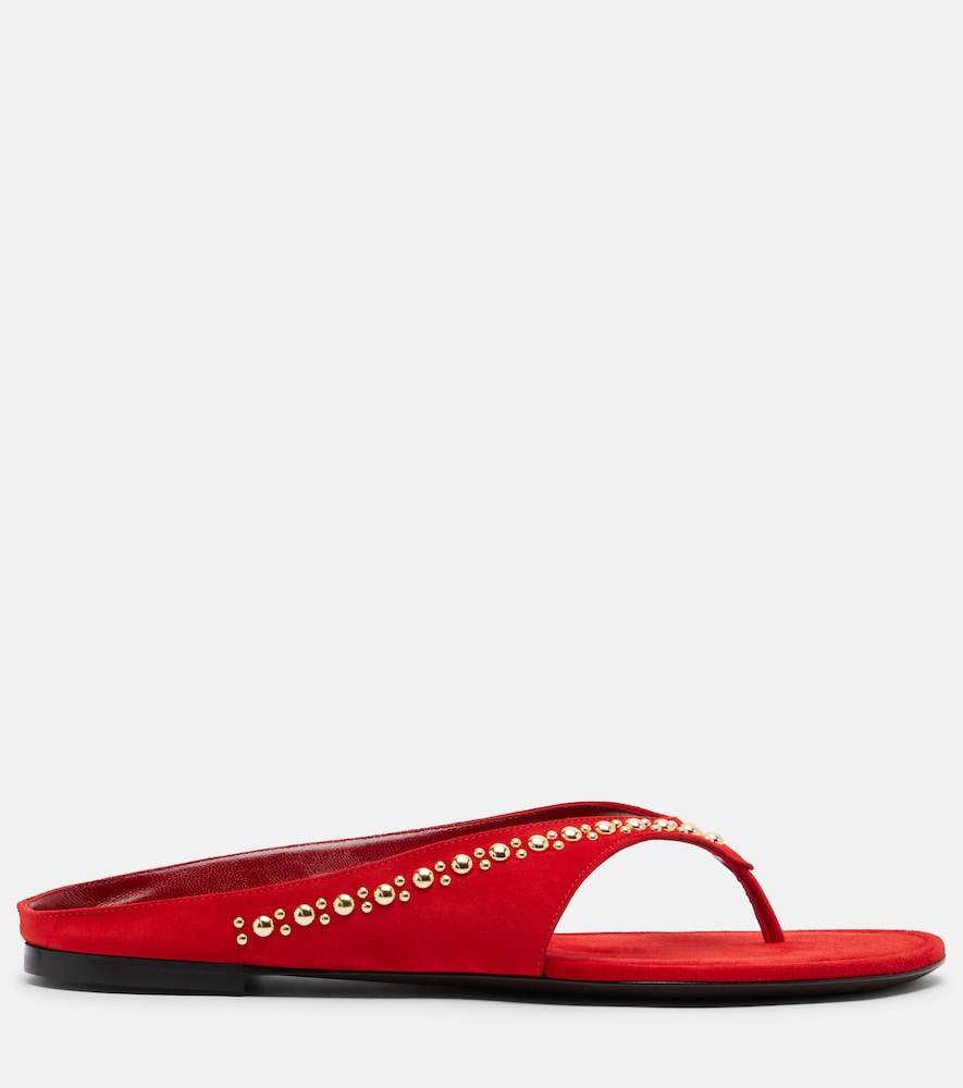  Herbert Levine Herbert Levine Sunkissed Studded Suede Thong Sandals 