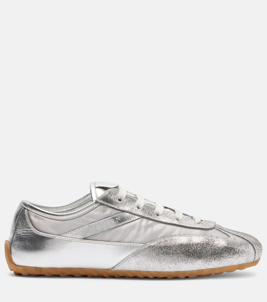  Mcqueen Mcqueen Boxe Metallic Leather Sneakers 
