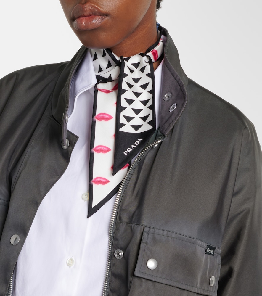 Prada Printed silk twill scarf