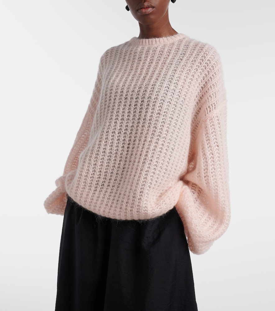 Open-Knit Oversized Mohair-Blend Sweater