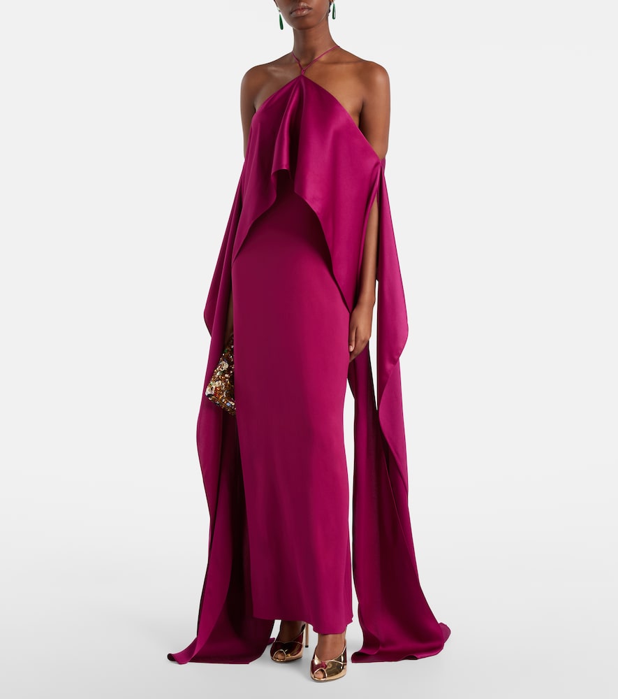 Taller Marmo Nan draped crêpe cady gown