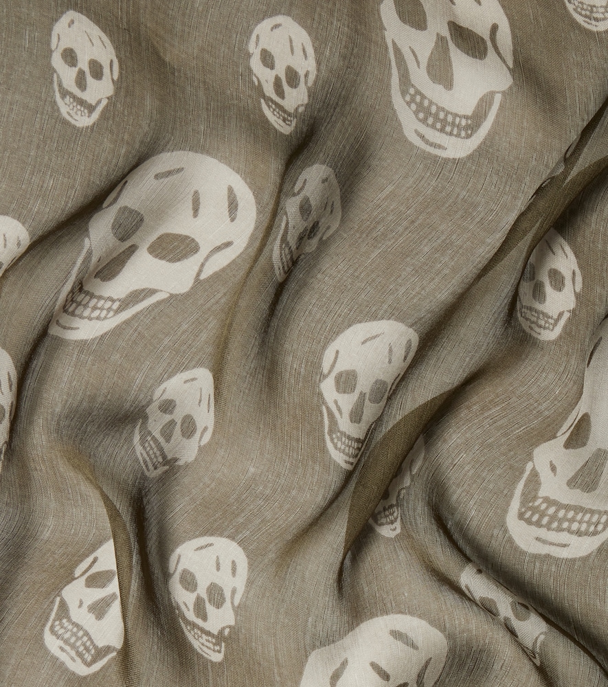  Mcqueen Mcqueen Printed Silk Scarf 