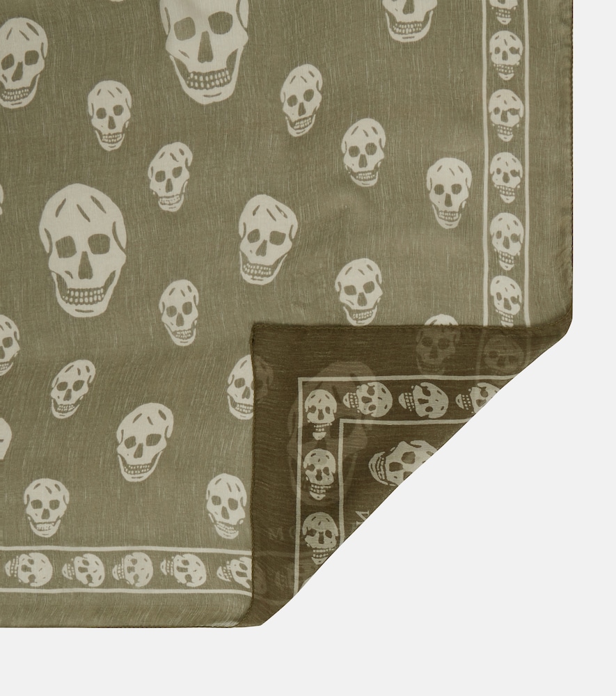  Mcqueen Mcqueen Printed Silk Scarf 