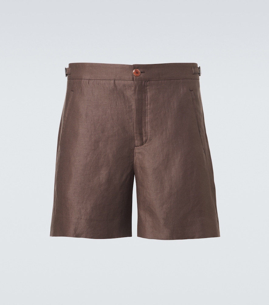 God's True Cashmere Linen shorts with sunstone
