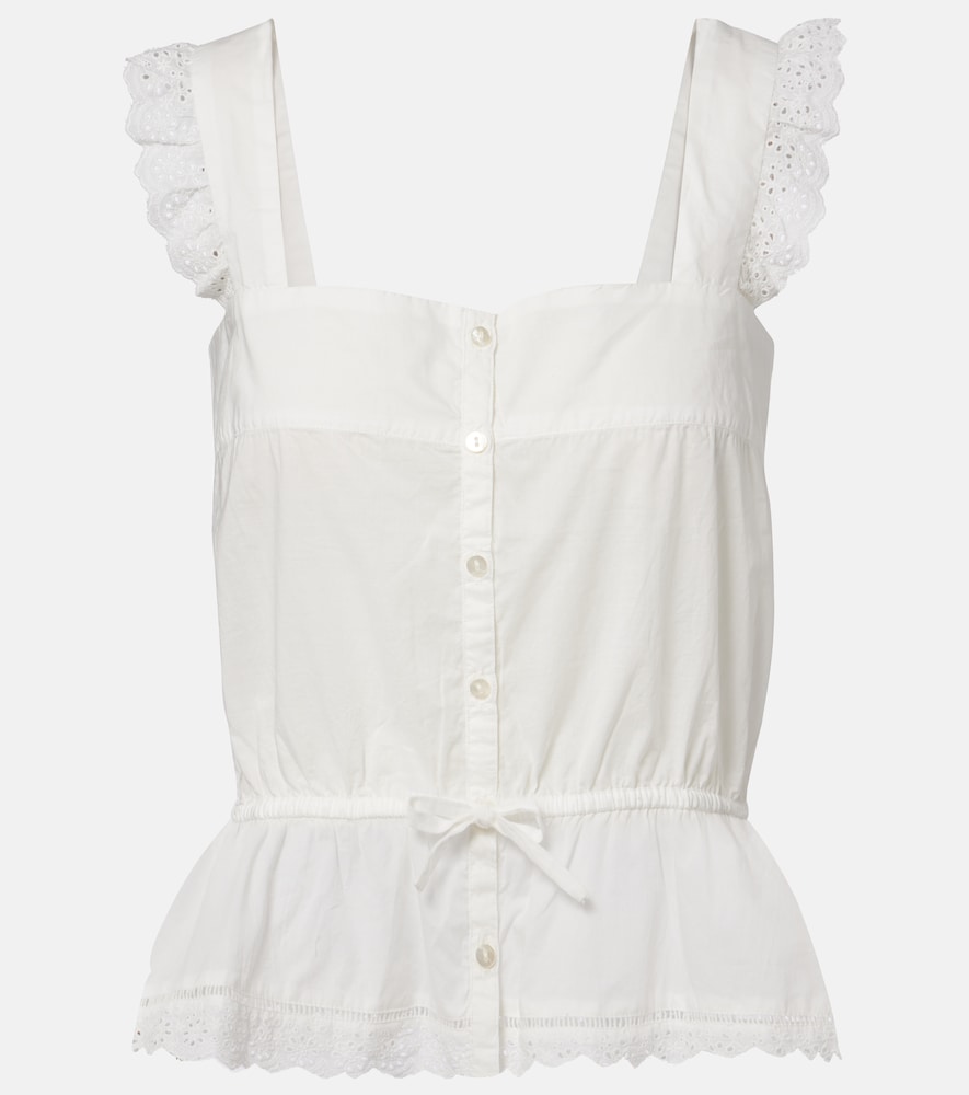 Poupette St Barth Clive cotton poplin top