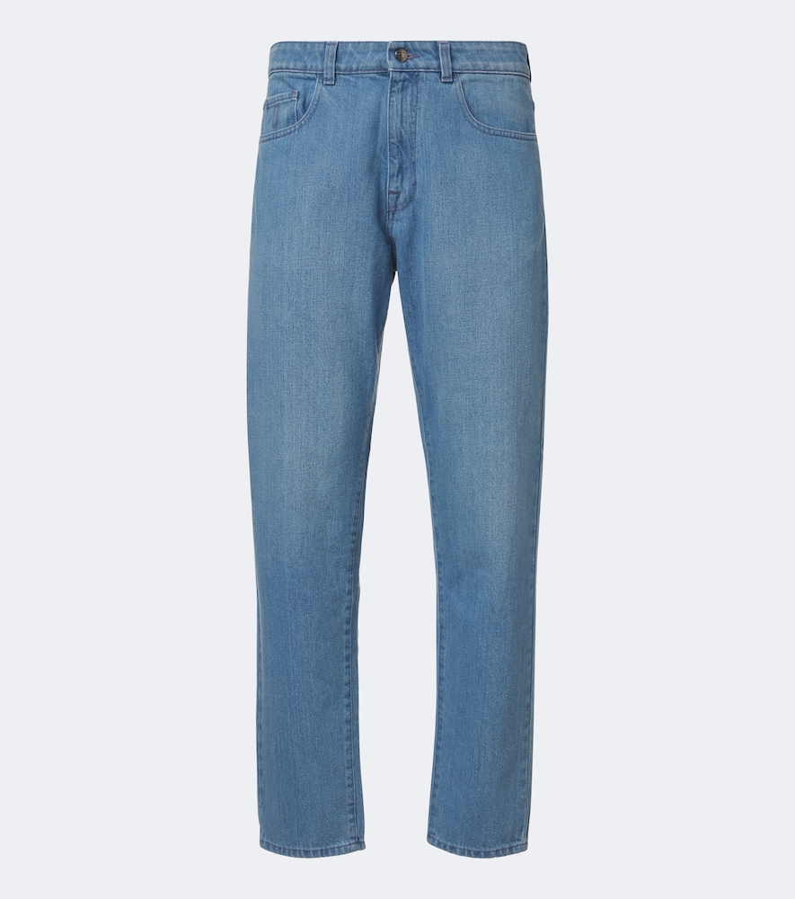 Canali Straight Jeans In Black