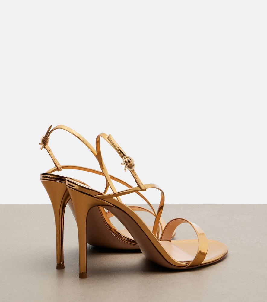 Metallic Leather Slingback