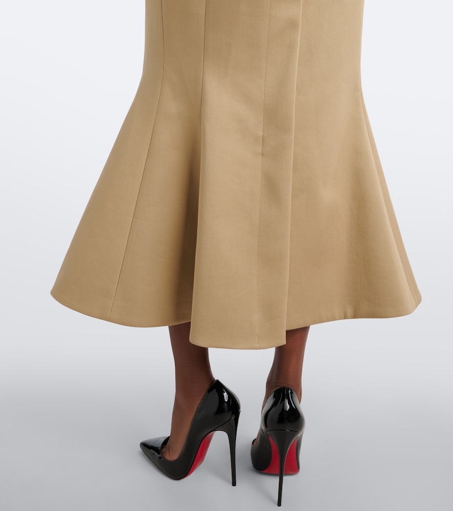 Peplum Cotton-Blend Trench Coat