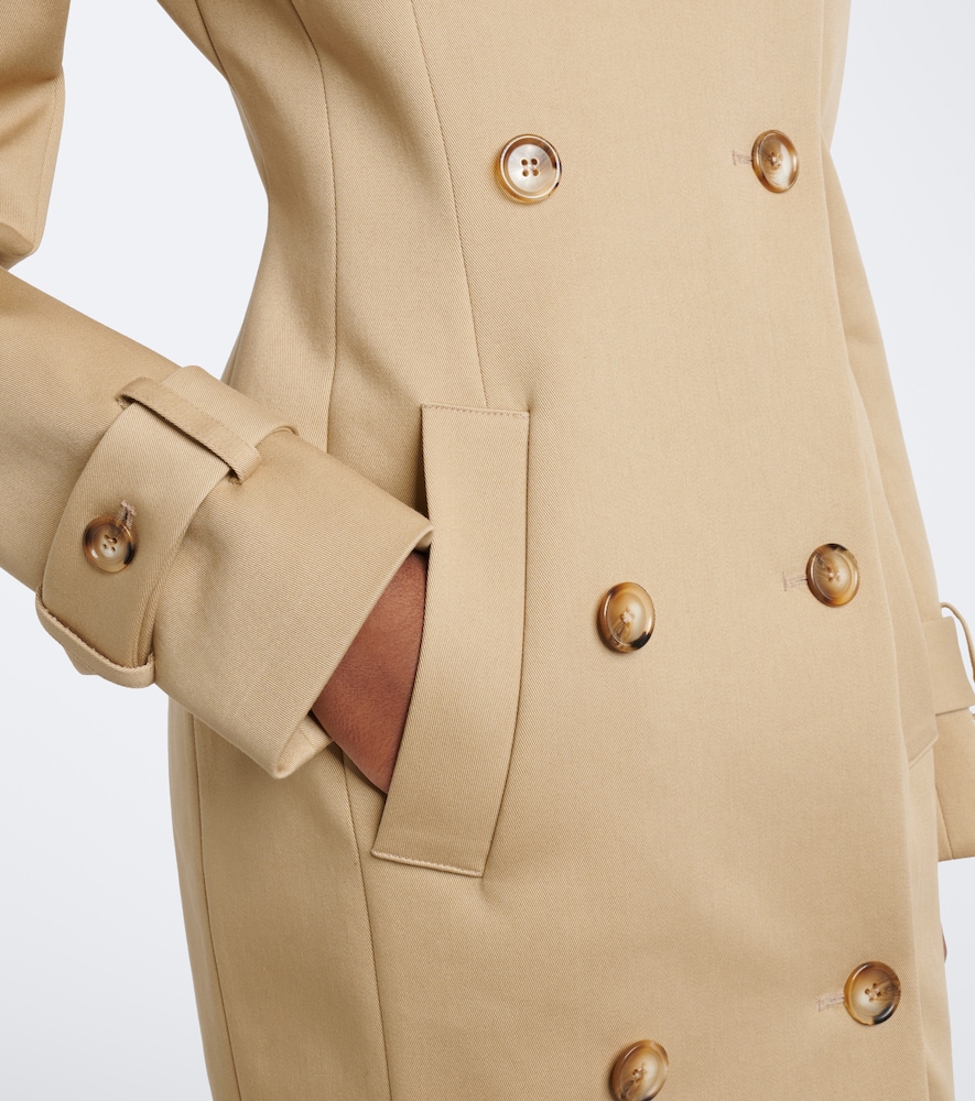 Peplum Cotton-Blend Trench Coat
