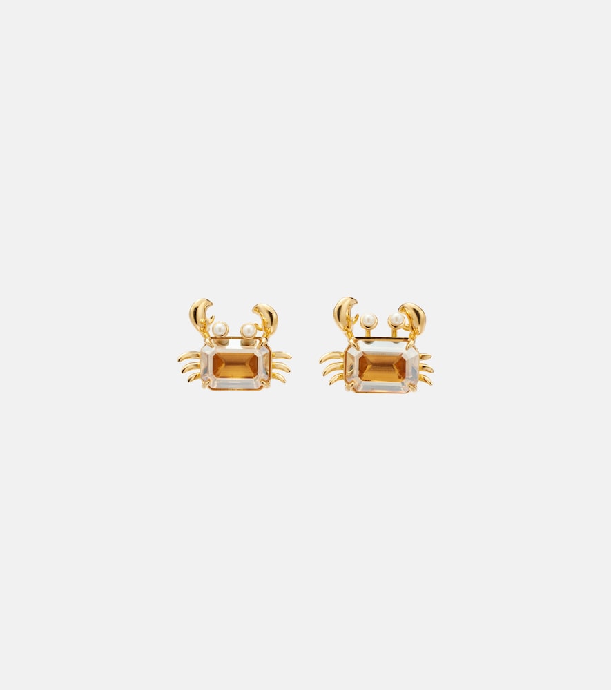 Oscar de la Renta Crab embellished earrings