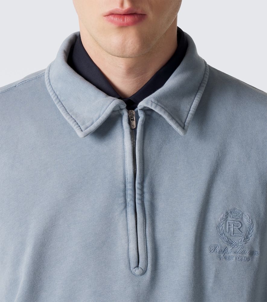 Purple Label Cotton And Cashmere Fleece Polo Sweatshirt