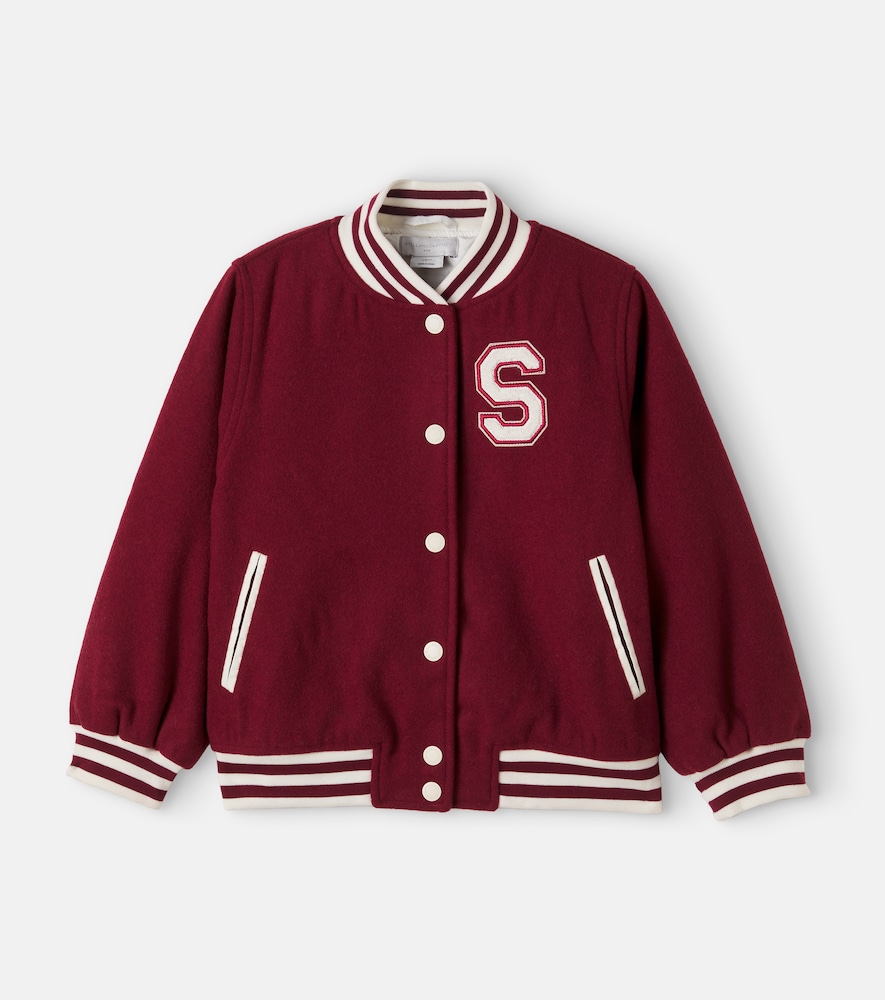 Collegejacke aus einem Wollgemisch