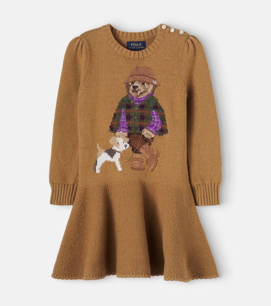 Abito Polo Bear in maglia di cotone