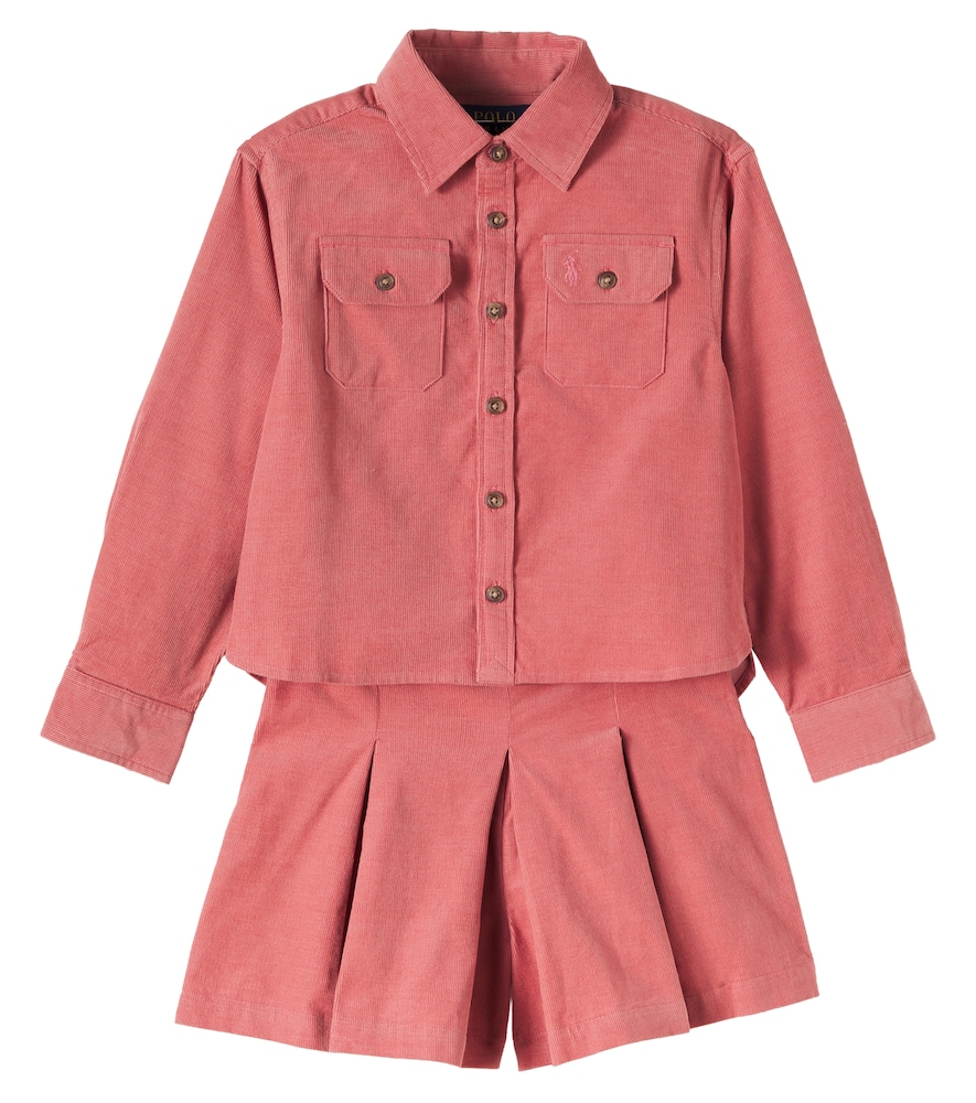 Set camicia e shorts in cotone