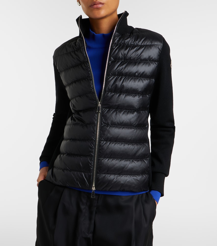 Moncler Down-paneled virgin wool cardigan | Thumbnail 3