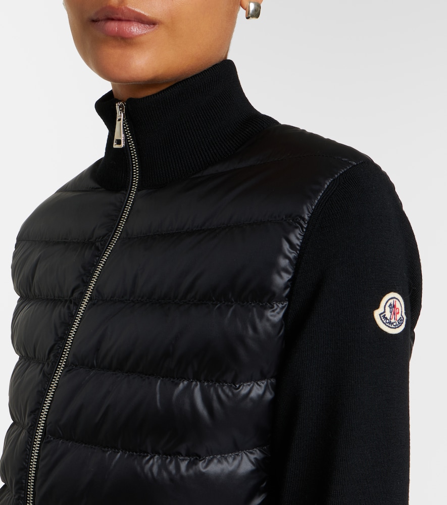 Moncler Down-paneled virgin wool cardigan | Thumbnail 4