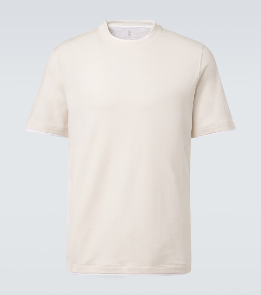 Brunello Cucinelli Men's Beige Cotton Jersey T-Shirt UK Size 38 - Mytheresa