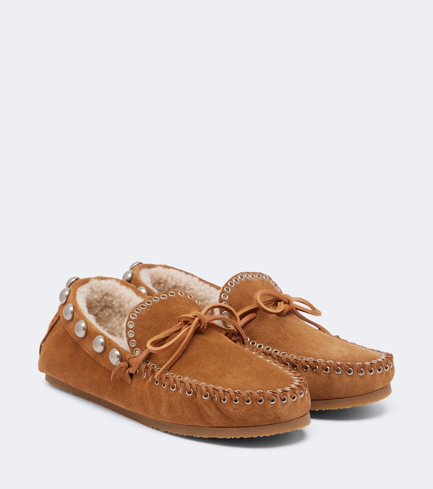 Isabel Marant Mocassins Fitza en daim et shearling 550 €