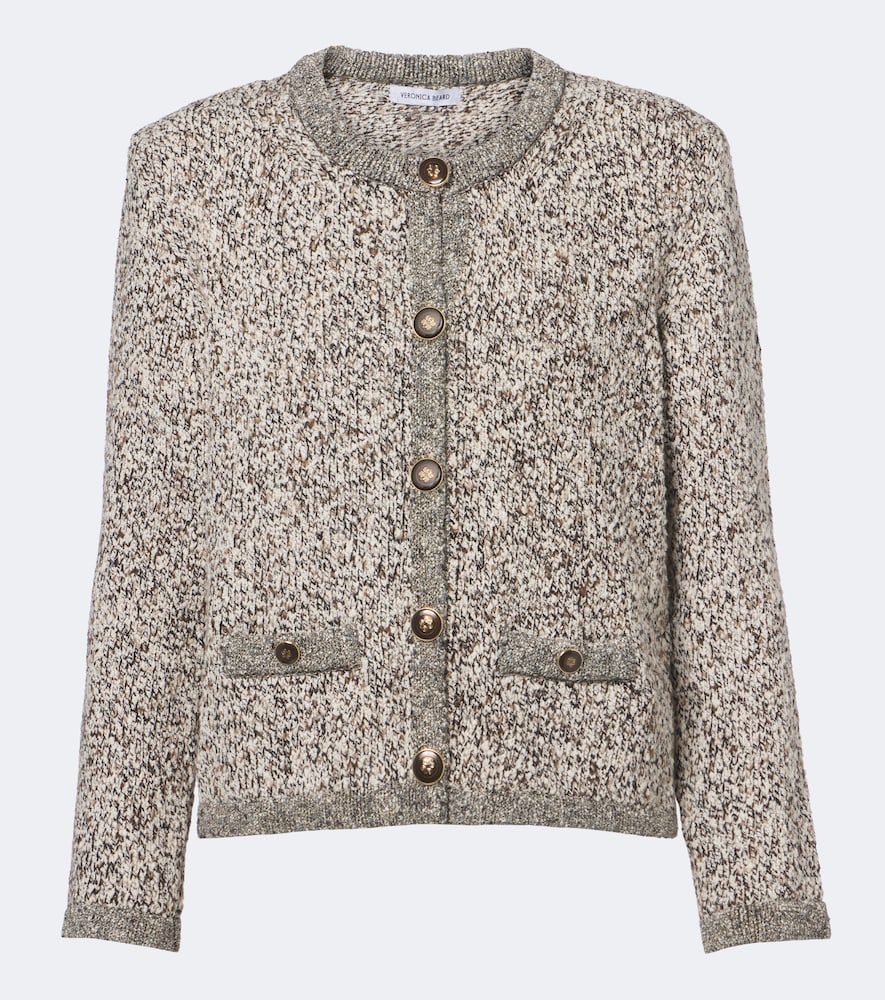 Veronica Beard Rexton Knitted Cotton-blend Cardigan In Multicoloured