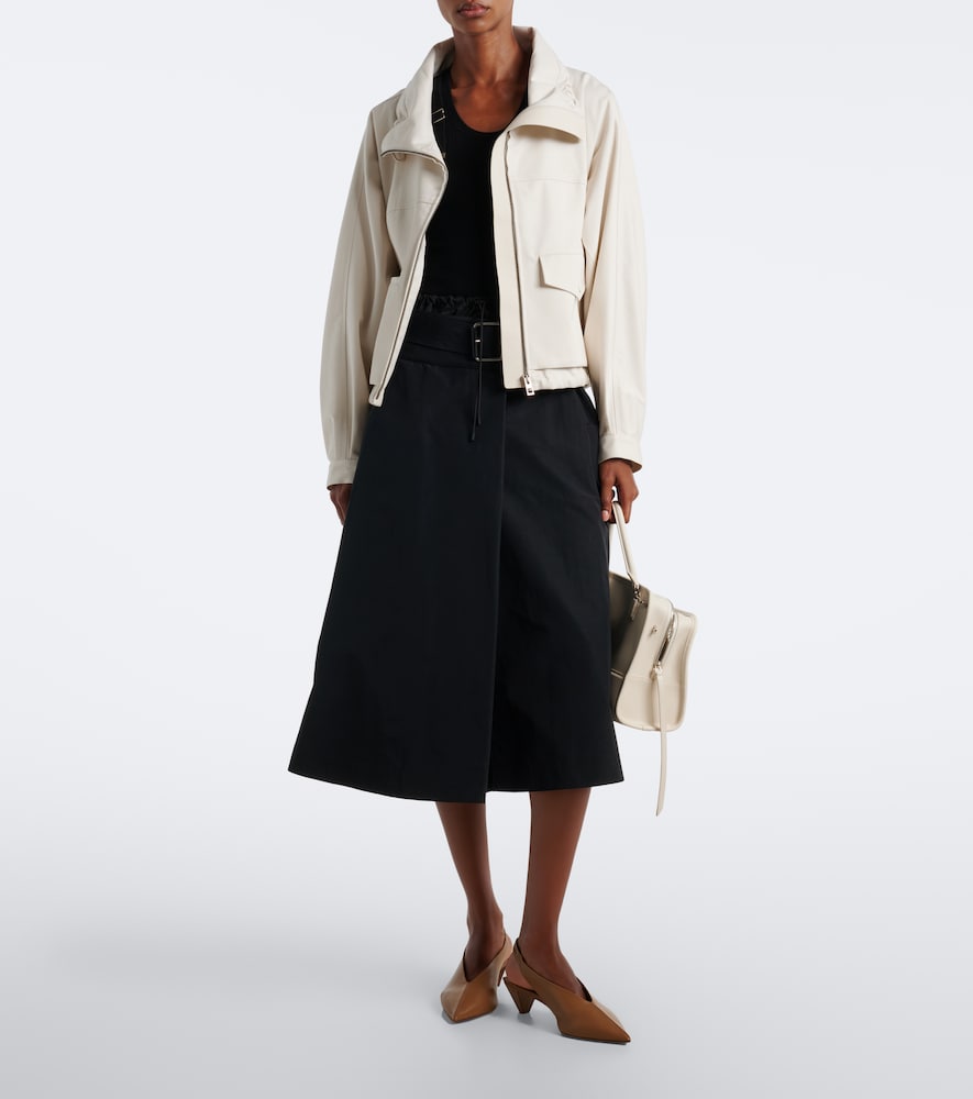 Belted Cotton-Blend Midi