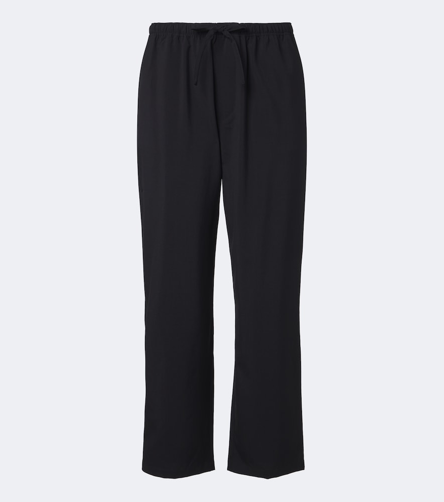 Gerade Hose aus Wolle
