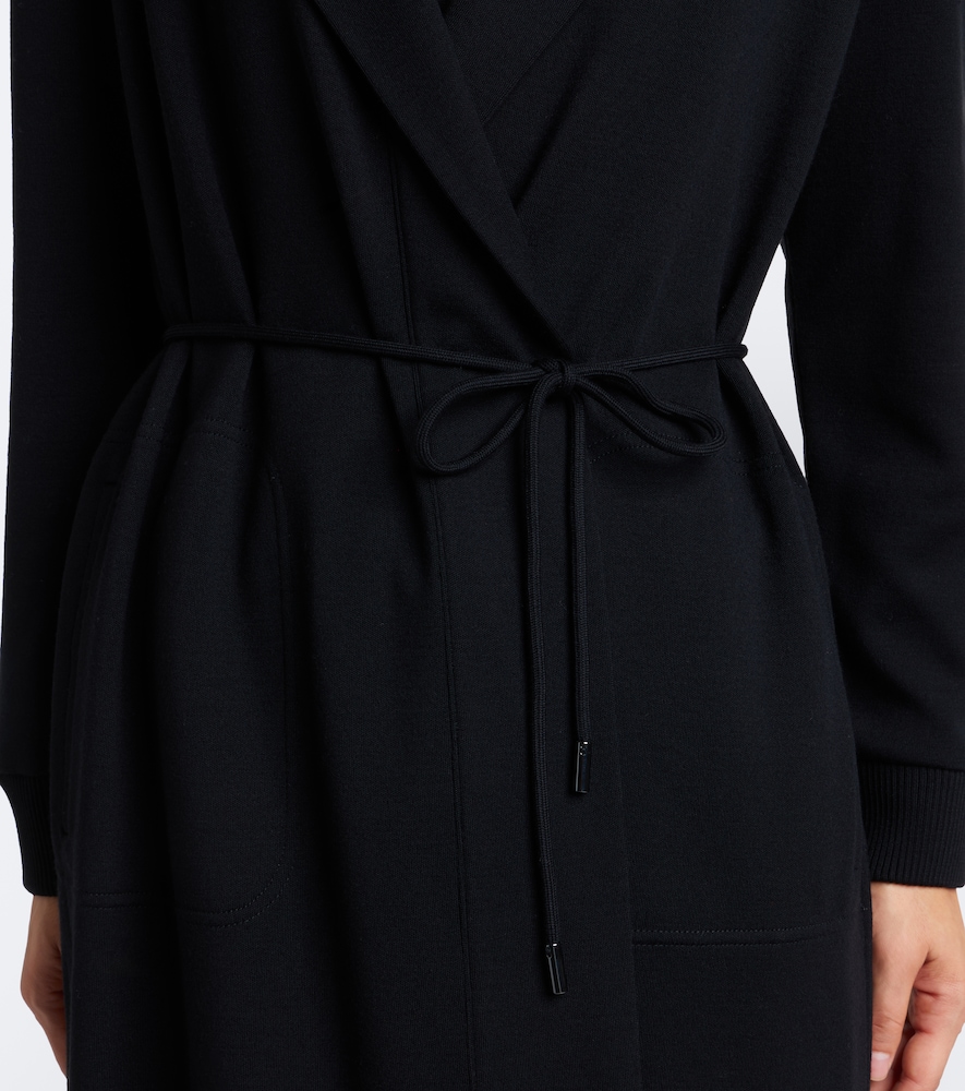 Virgin Wool Wrap Coat