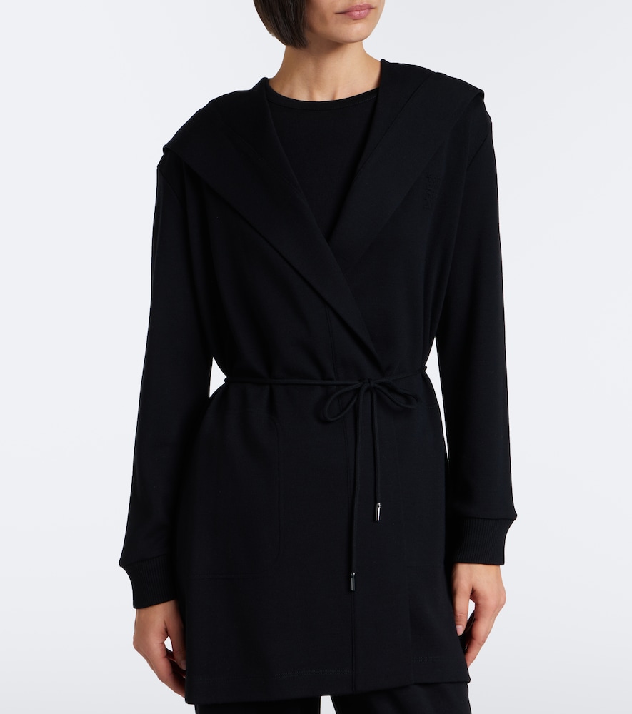 Virgin Wool Wrap Coat