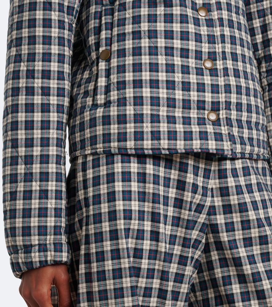 Checked Quilted Cotton-Blend Jacket