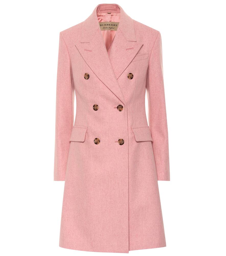 Burberry pink coat wool clearance