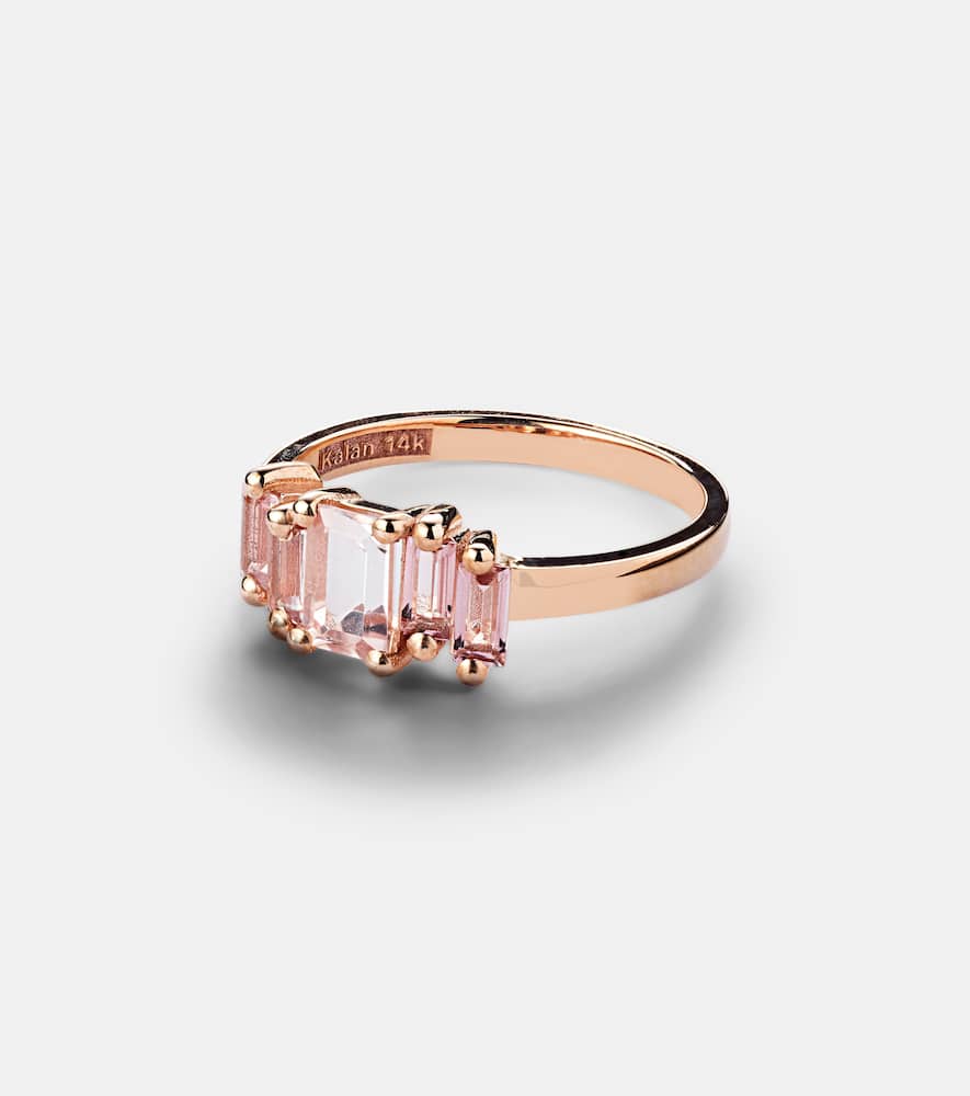Suzanne Kalan 14kt rose gold ring with morganite