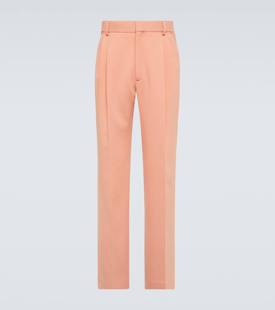 Casablanca Pleated cotton-blend pants