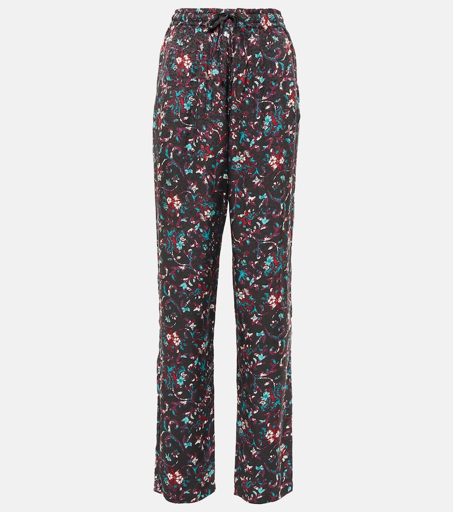 Marant Etoile Floral jacquard straight pants