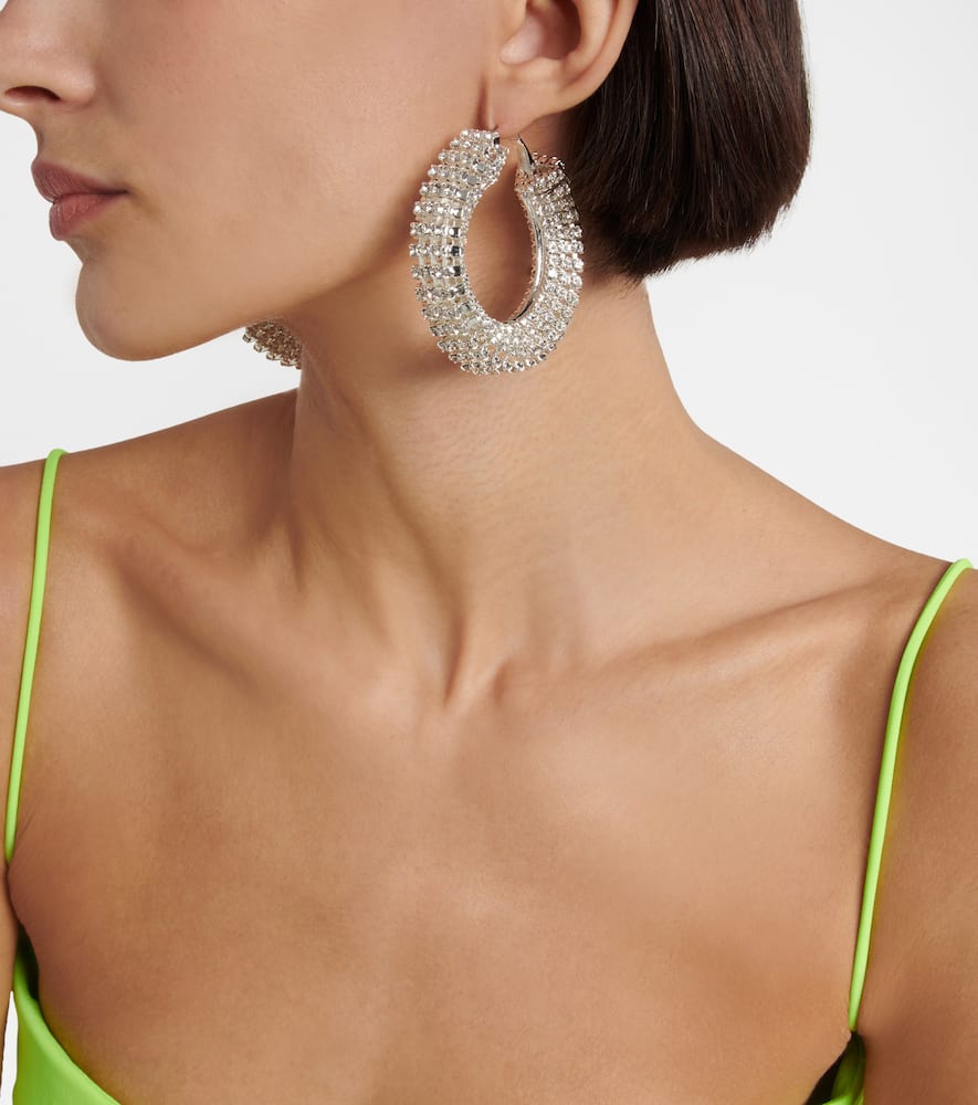 Shop Magda Butrym Crystal-embellished Earrings In Silver