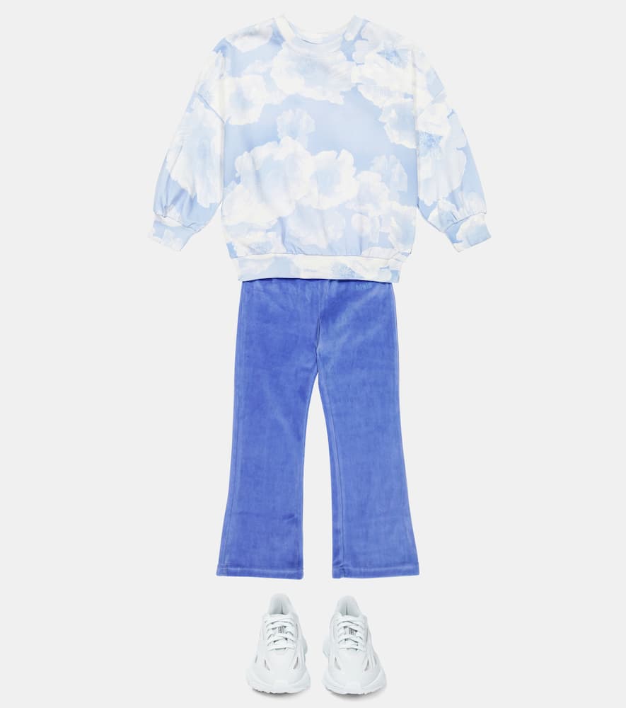 Molo Marika Printed Cotton Sweatshirt In Blue