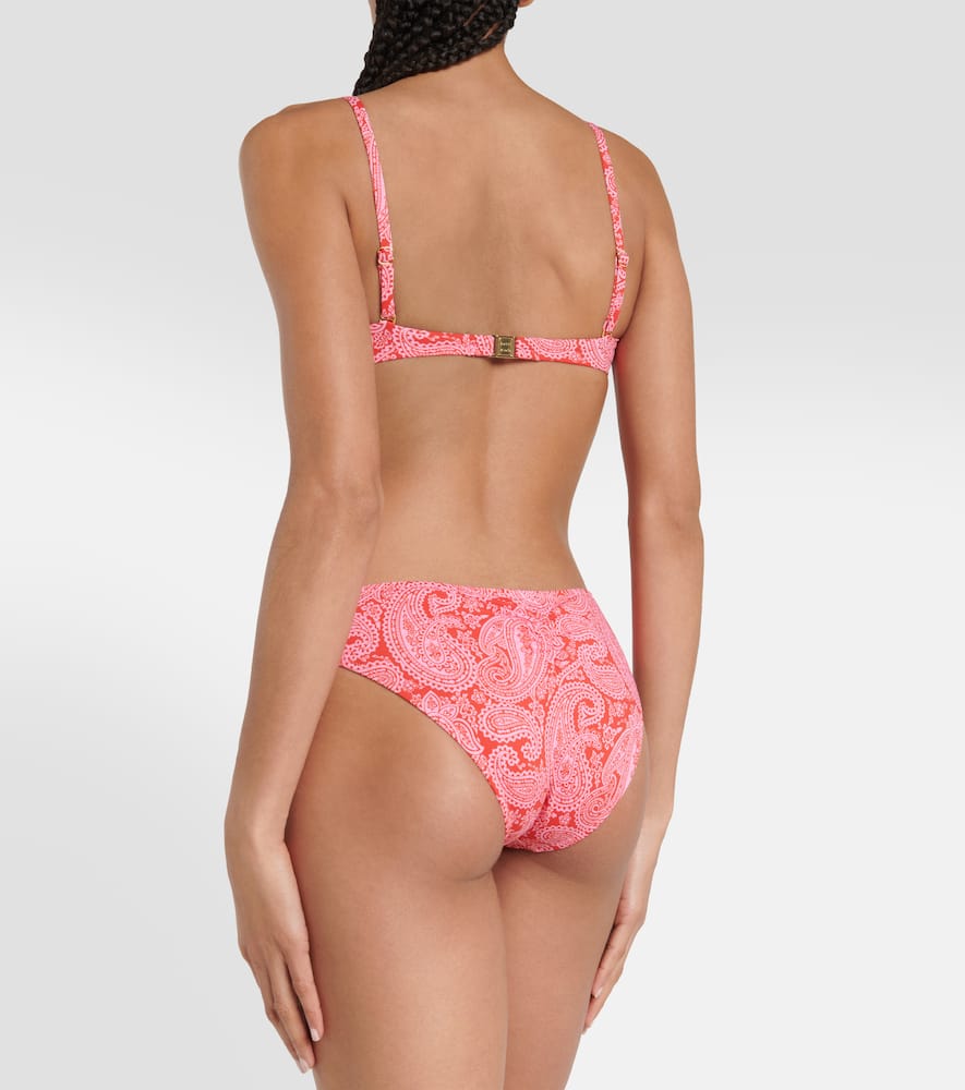 Heidi Klein Ruched Bikini Bottom In Orange