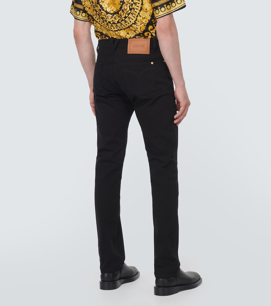  Versace Versace Verzierte Mid-rise Straight Jeans 