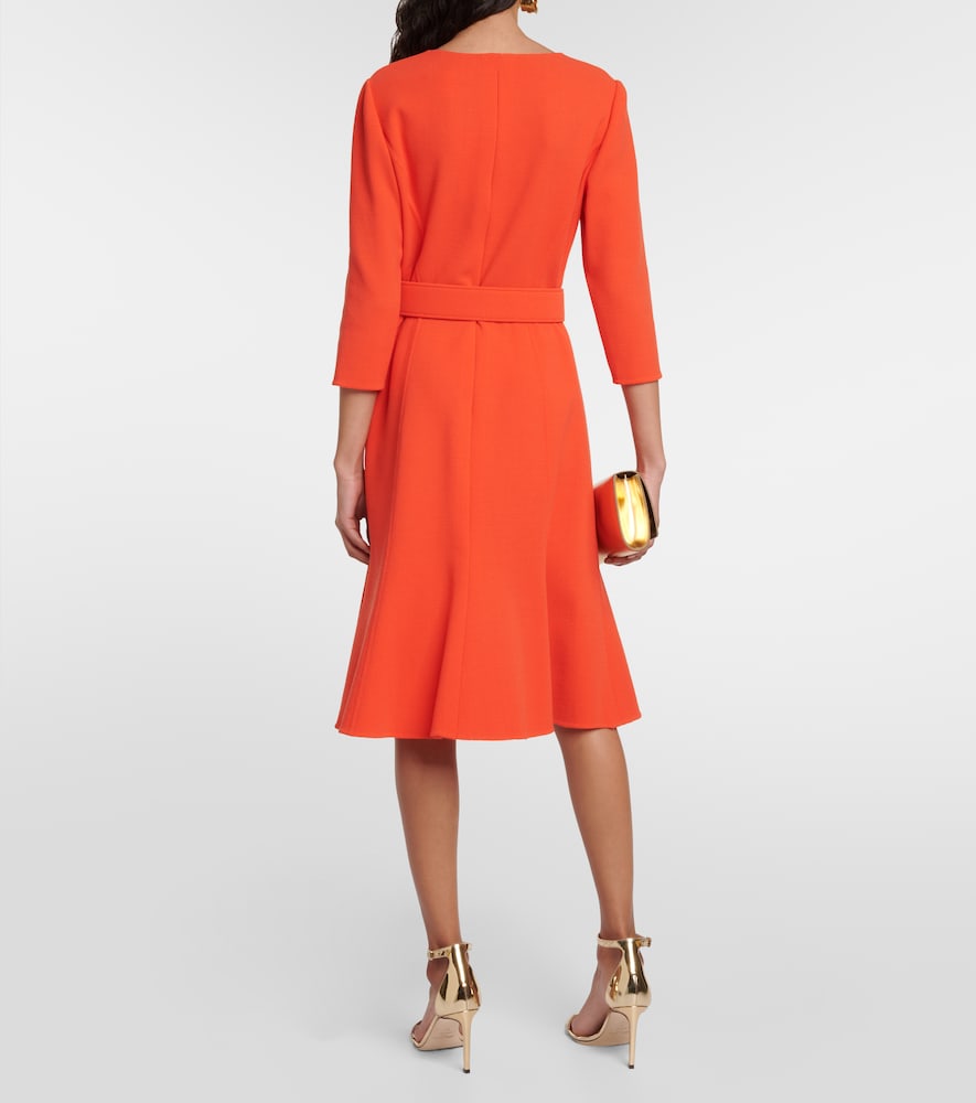  Oscar De La Renta Oscar De La Renta Robe Midi En Laine Mélangée 