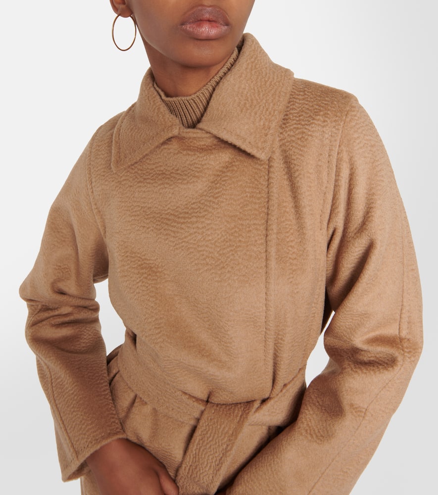 Shop Max Mara Manuela Camel Hair Coat In Brown