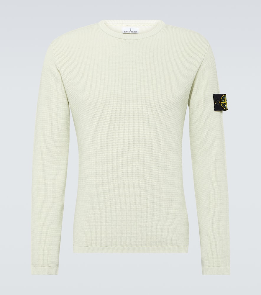 Shop Stone Island Compass Cotton Sweater In Purple