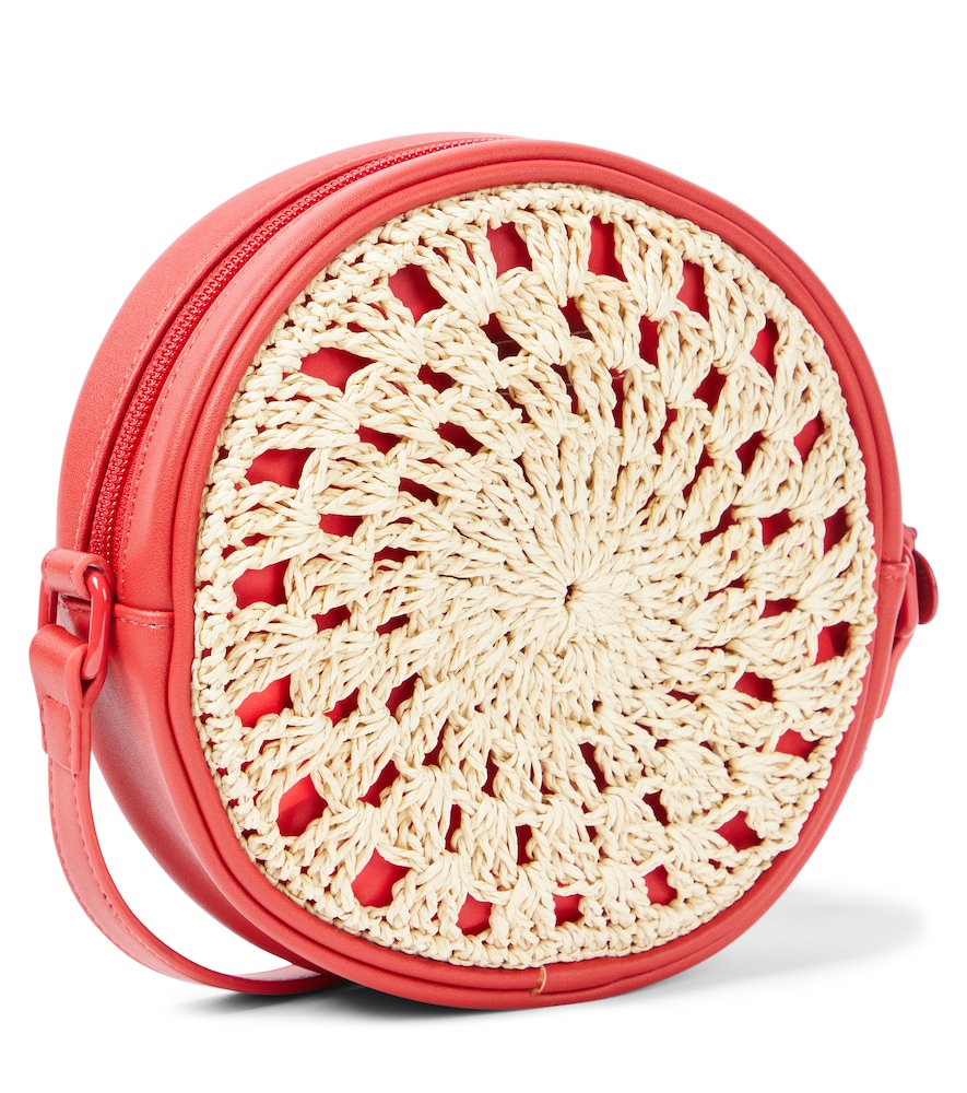  Stella Mccartney Kids Stella Mccartney Kids Woven Faux Leather Shoulder Bag 