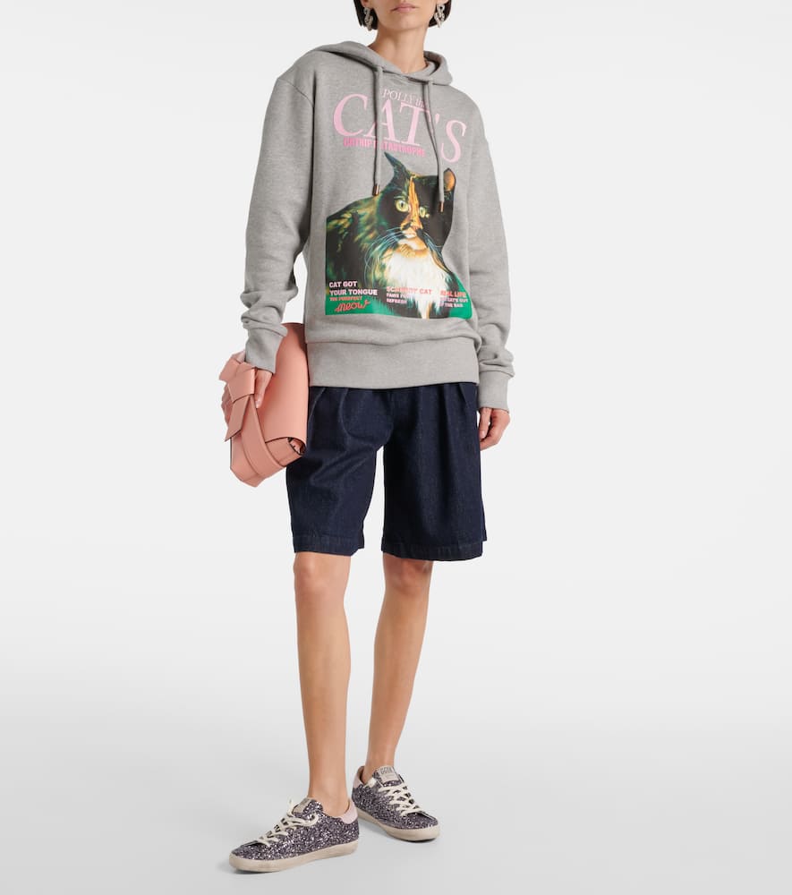 Golden Goose Ballstar Sneakers In Laminated Leather And Glitter In Gray