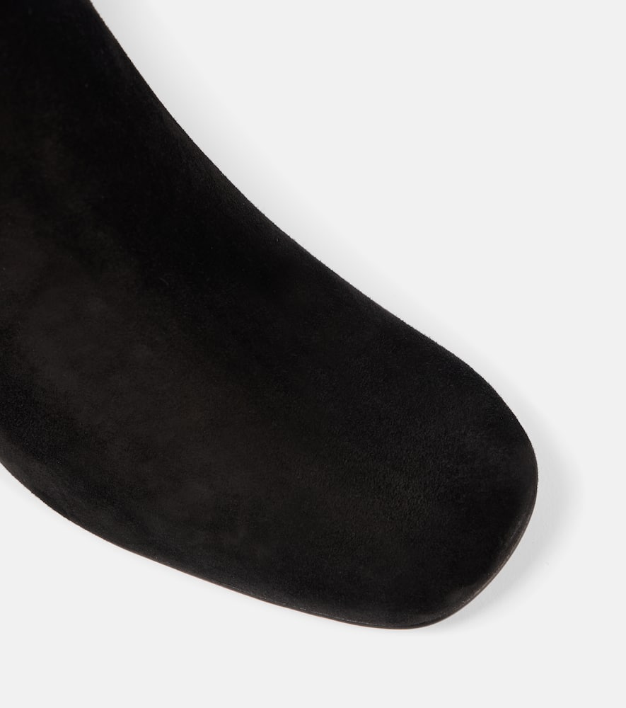 Christian Louboutin Minny Booty 70 Suede Ankle Boots In Black