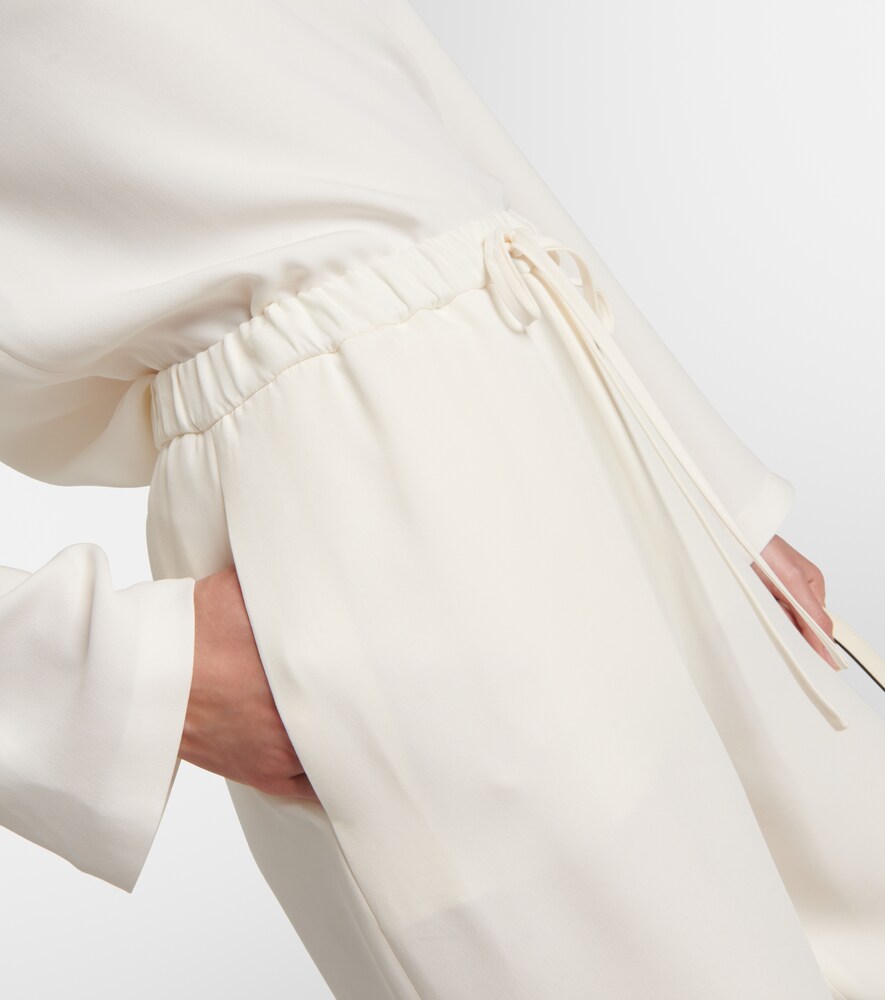  Valentino Valentino Cady Couture High-rise Wide-leg Pants 