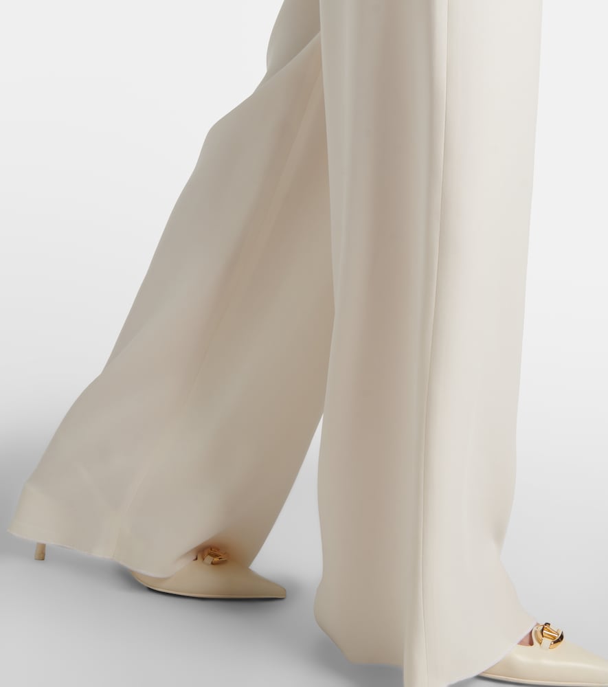  Valentino Valentino Cady Couture High-rise Wide-leg Pants 