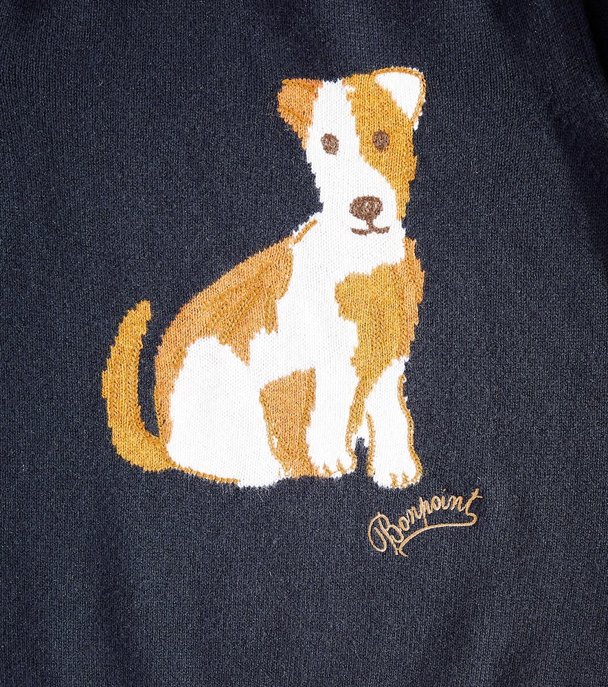 Bonpoint Gabor Wool And Cotton Sweatshirt In Blue