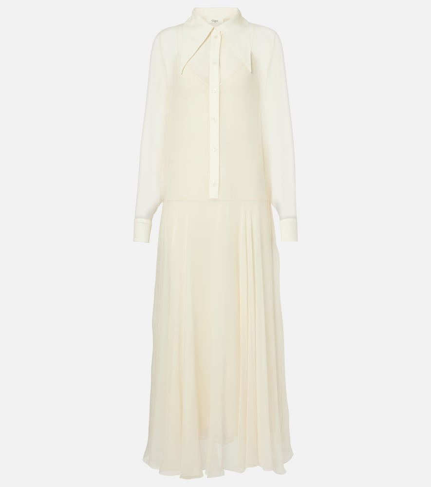 Chloé Silk chiffon shirt dress