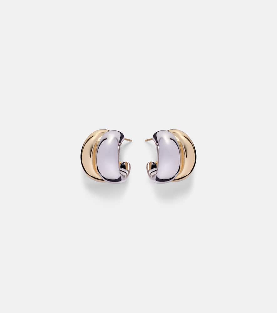 Chavez Micro yellow and white gold hoop earrings