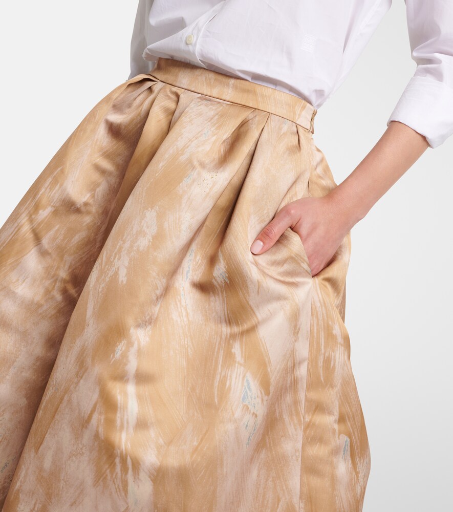  Dries Van Noten Dries Van Noten Printed High-rise Midi Skirt 
